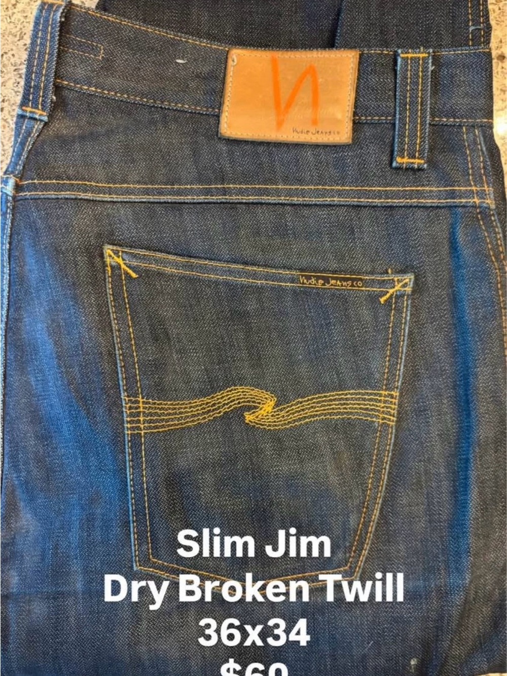 Nudie Jeans Slim Jim Dry Broken Twill